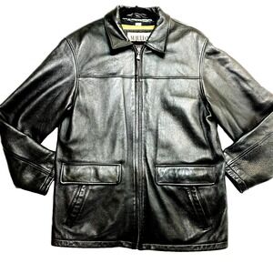 Vintage M. Julian Jacket Mens Medium Black Thinsulate 3M Quilted Leather Y2K